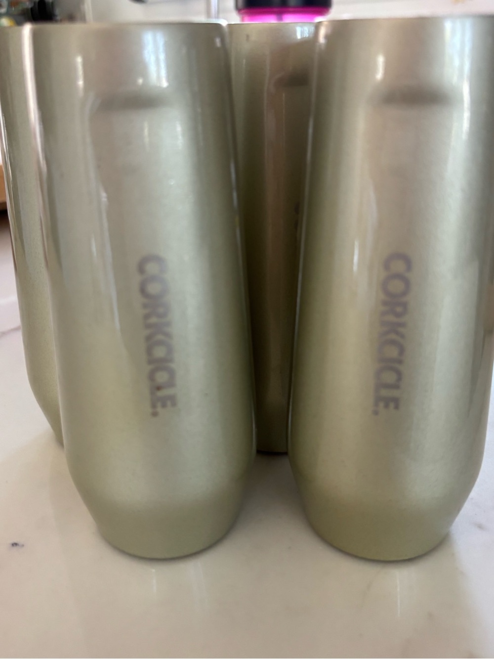 Corkcicle Metallic Sage Insulated Tumblers (Set of 4) NWOT